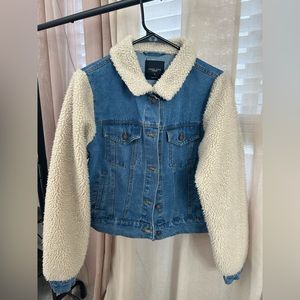 Jean Jacket Cotton Blend Faux Fur